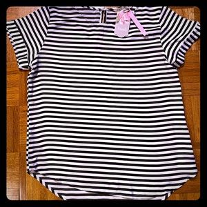 Striped poly top